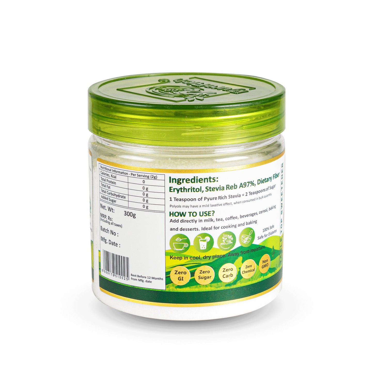 PyureRich Stevia Sweetener (300 Gms)