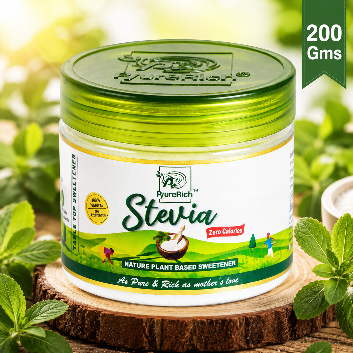 PyureRich® Stevia Sweetener 200g – Natural Sugar Substitute