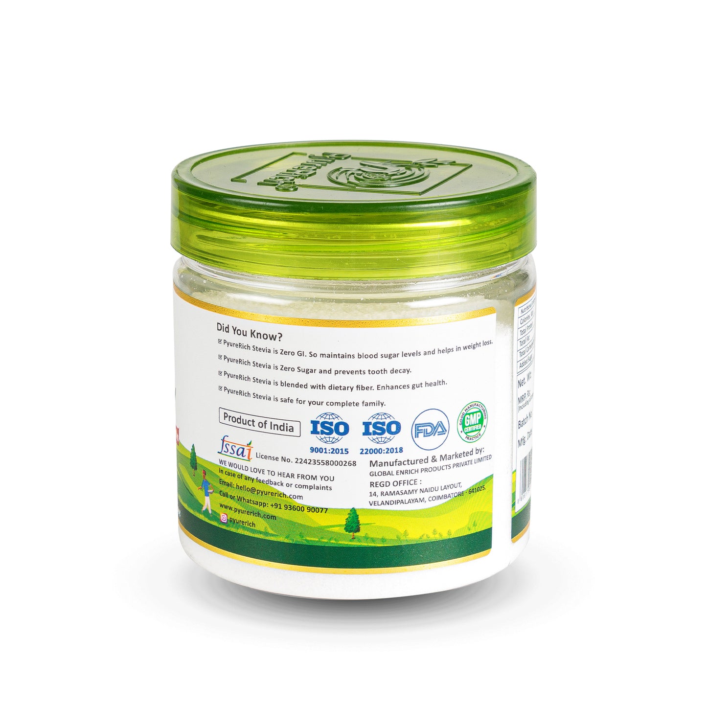 PYURERICH Stevia Sweetener Powder